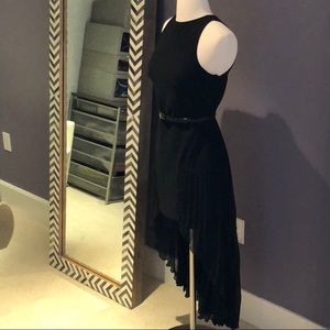 Halston Heritage Black Hi Lo Dress